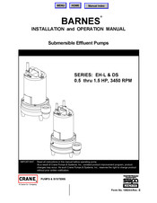 Barnes EH1552L Installation And Operation Manual