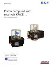 SKF Lincoln KFAS1 Assembly Instructions Manual
