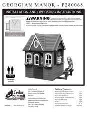 Cedar Summit GEORGIAN MANOR Installation And Operating Instructions Manual