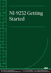 National Instruments NI-9232 Getting Started