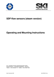 SKI SDF-DF-50 Operating And Mounting Instructions Manual