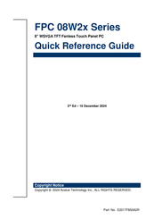Avalue Technology FPC 08W2 Series Quick Reference Manual
