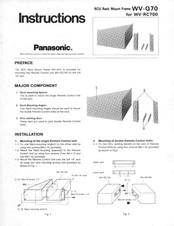 Panasonic WV-Q70 Instructions