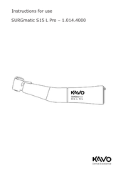 KaVo 1.014.4000 Instructions For Use Manual