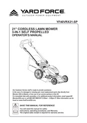 Yard force YF40vRX Operator's Manual