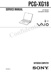 Sony VAIO PCG-XG18 Service Manual