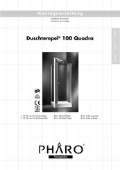 Hans Grohe PHARO Duschtempel 100 Quadra 29380000 Installation Instructions Manual