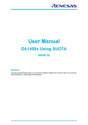 Renesas DA1458 Series User Manual