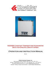 Koehler K26400 Operation And Instruction Manual