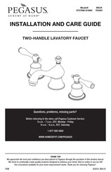 Pegasus 67276W-8196H Installation And Care Manual