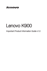 Lenovo K900 Manual