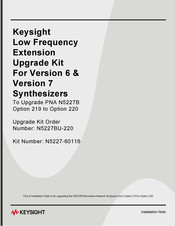 Keysight N5227-60116 Manual