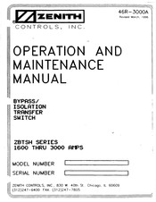 Zenith ZBTSH 2000 A Operation And Maintenance Manual