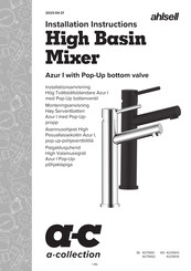 ahlsell a-collection Azur I Installation Instructions Manual