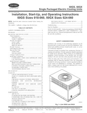 Carrier 50GS Series Installation, Start-Up, And Operating Instructions Manual