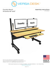 Versa Desk Foundry FB6030-BNB Assembly Instructions Manual