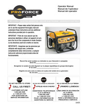 Powermate PROFORCE PM0102500 Operator's Manual