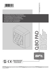 BFT Q.BO PAD Installation And User Manual