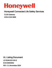 Honeywell HON-CGW-MBB Manual