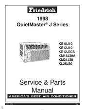 Friedrich QuietMaster KS12J10 Service & Parts Manual