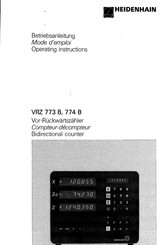HEIDENHAIN VRZ 774 B Operating Instructions Manual