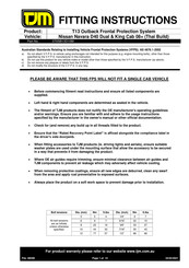 TJM 070SB13D10M Fitting Instructions Manual