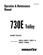Komatsu A30474 2011 Operation & Maintenance Manual