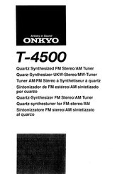 Onkyo T-4500 Manual