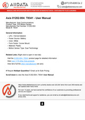 Axis 01202-004 User Manual
