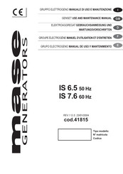 Mase Generators I.S.6.5 Use And Maintenance Manual
