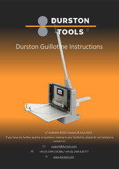 Durston Tools 1207 Instructions Manual