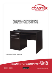 Coaster CONNECT-IT 800702 Assembly Instructions Manual