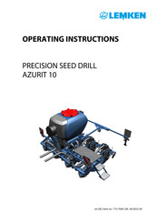 LEMKEN AZURIT 10 Operating Instructions Manual