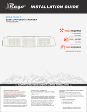 Rago FABRICATION AC7103001NA Installation Manual