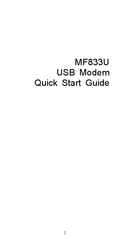 Zte MF833U Quick Start Manual