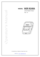 WOOSIM WSP-R240A Operator's Manual