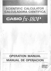 Casio fx-180P Operation Manual