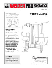 Weider WECCSY99400 User Manual