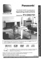 Panasonic Omnivision PV-DM2791 Operating Instructions Manual