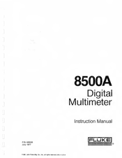 Fluke 8500A Instruction Manual