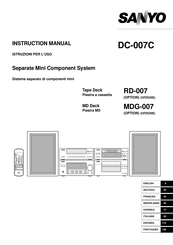 Sanyo RD-007 Instruction Manual