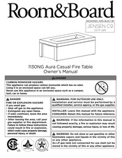 Jensen Room & Board Aura 1130NG Owner's Manual