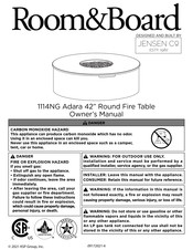 Jensen Room&Board Adara 1114NG Owner's Manual