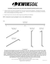 KWIK GOAL PRO PREMIER 25B18 Assembly Instructions Manual