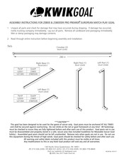 KWIK GOAL PRO PREMIER 25B05 Assembly Instructions Manual