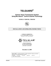 Telguard T300C001 Installation And Operating Instructions Manual