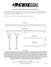 KwikGoal EVOLUTION 25B06 Assembly Instructions Manual