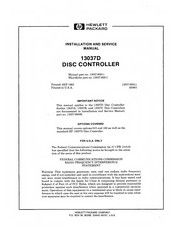 HP 13037D Installation And Service Manual