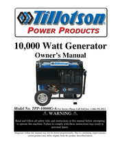 TILLOTSON TPP-10000G-A Owner's Manual