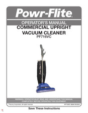 Tacony Powr-Flite PF716VC Operator's Manual